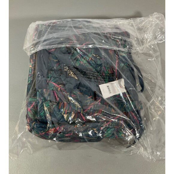 Lug Soprano Tropical Leaf Nylon Tote Bag, Unisex, Dark Blue, Multiple Compartmen - Picture 4 of 6